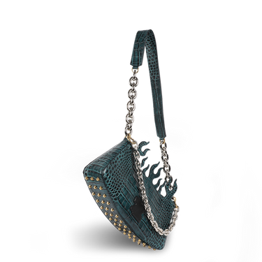 The Roxanne Sea Green Croco