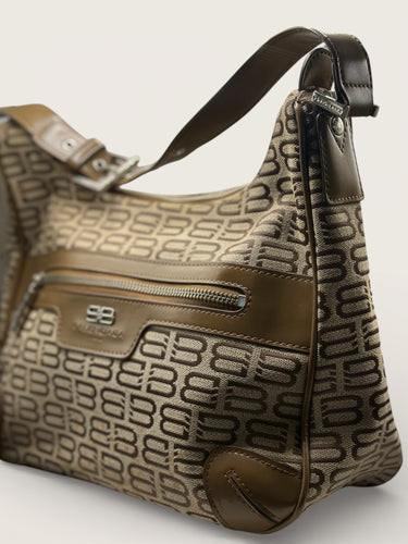 Balenciaga Monogram Jacquard Shoulder Bag