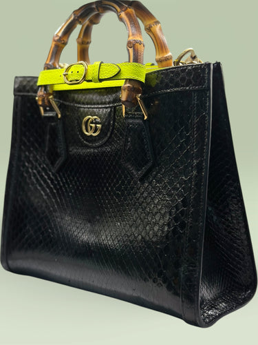 Gucci Diana Small Tote – Black Python with Bamboo Handle