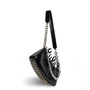 The Roxanne Patent Black Leather